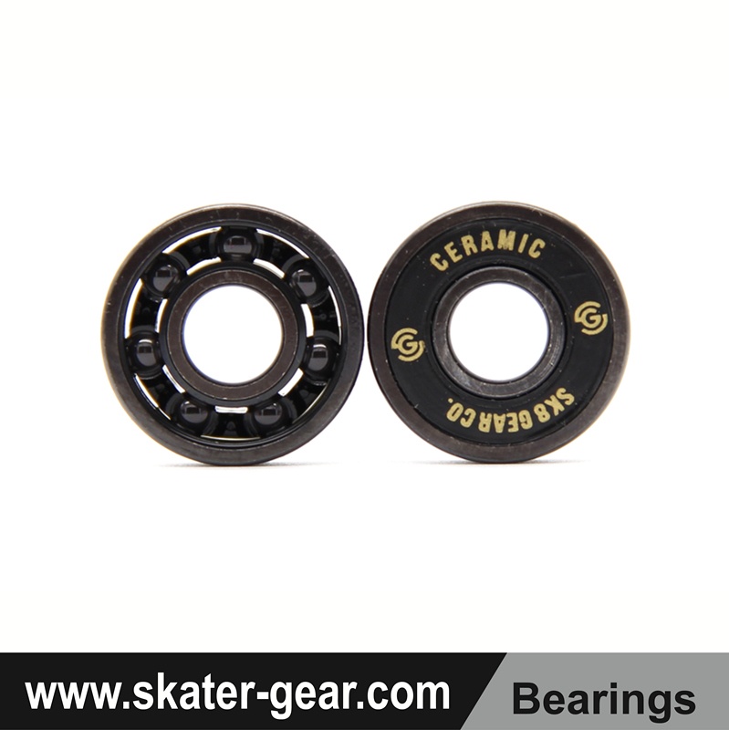 SKATERGEAR Black Titanium skateboard bearings with Si3N4