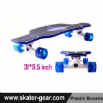 31*8.5 inch plastic Cruiser longboard Blue