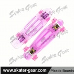 22.5*6 inch transparent Penny style skateboard PURPLE