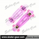 22.5*6 inch transparent Penny style skateboard PURPLE
