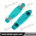 22.5*6 inch transparent Penny style skateboard BLUE