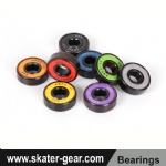SKATERGEAR 608 RS skateboard bearings with multi colors shields