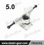 SKATERGEAR 5.0 inch skateboard trucks with raw finish