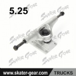 SKATERGEAR 5.25 inch skateboard trucks with raw finish