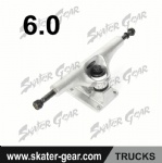 SKATERGEAR 6.0 inch skateboard trucks with raw finish