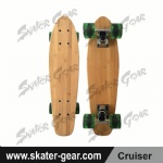 SKATERGEAR 22.5*6inch Bamboo Cruiser Skateboard