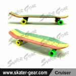 SKATERGEAR 29.75*8.75inch Green&Yellow&Red  Maple Cruiser Skateboard