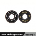 SKATERGEAR Black Titanium skateboard bearings with Si3N4 ceramic balls