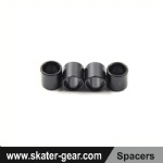 SKATERGEAR Black Skateboard bearings spacers 10.3mm set of 8