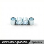 SKATERGEAR Silver Skateboard bearings spacers 10.3mm set of 8